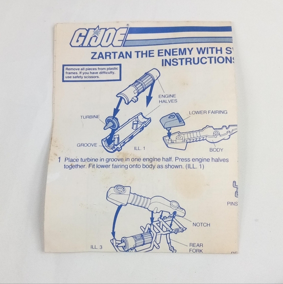 1984 Hasbro GI Joe Zartan With Chameleon Swamp Skier & Blueprint - Picture 8 of 14